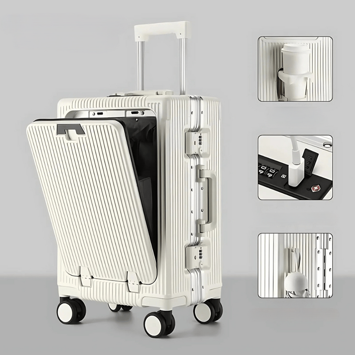 Hard Shell Carry On Suitcase with Laptop Pocket | Spinner