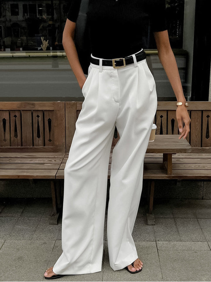 Women's Pleated Front Pants | Wide Leg