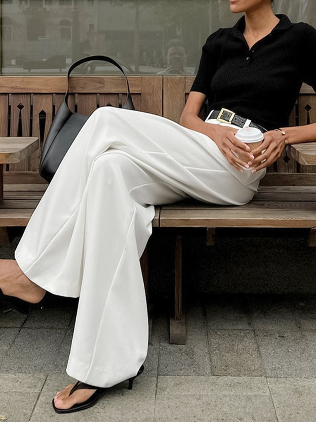 Women's Pleated Front Pants | Wide Leg