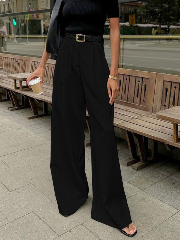 Women's Pleated Front Pants | Wide Leg