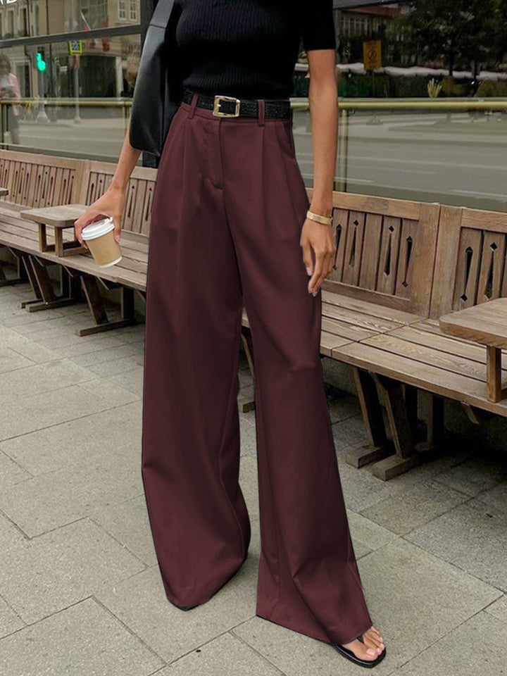 Women's Pleated Front Pants | Wide Leg