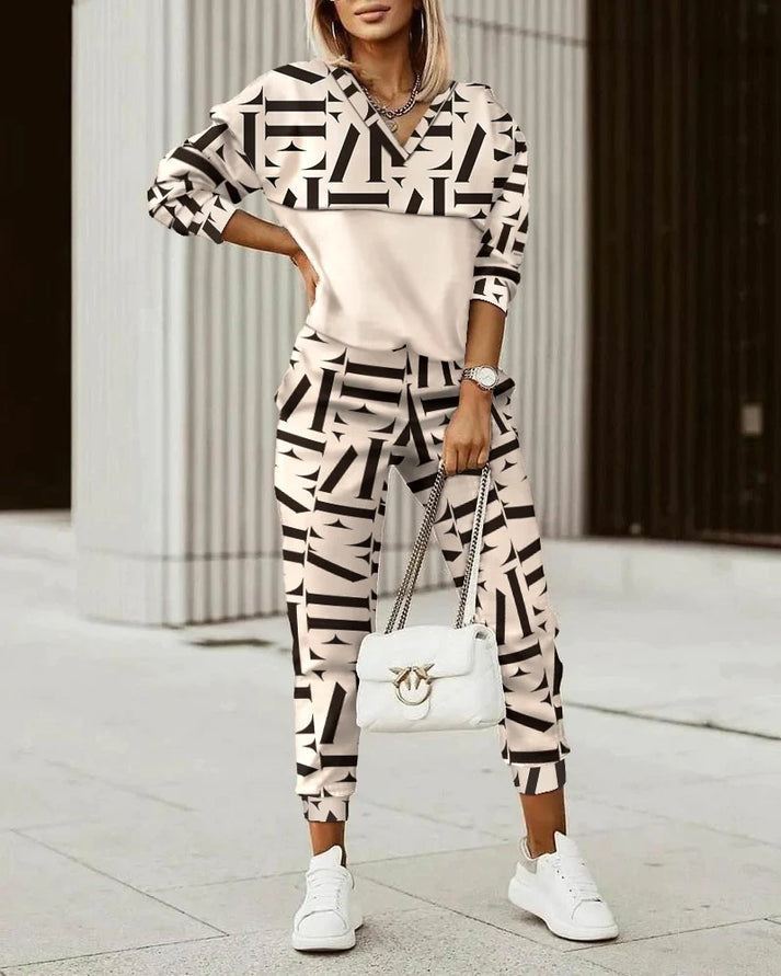 Women's Two-Piece Geometric-Print Set | Casual