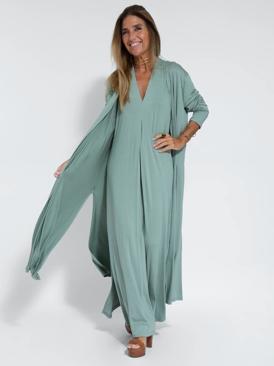 Women's Maxi Dress and Cardigan Set | Two Piece
