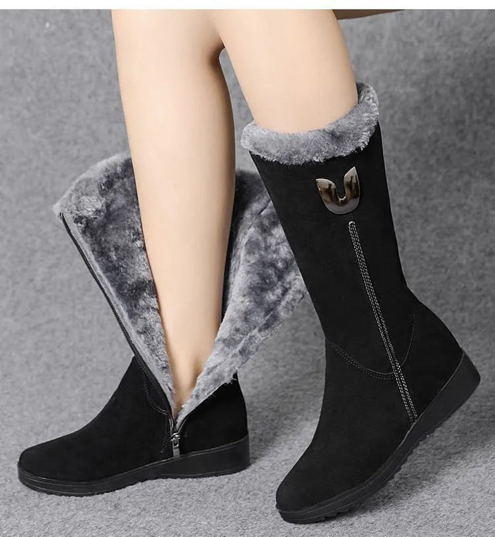 Women's Zipper Mid-Calf Winter Boots | Snow