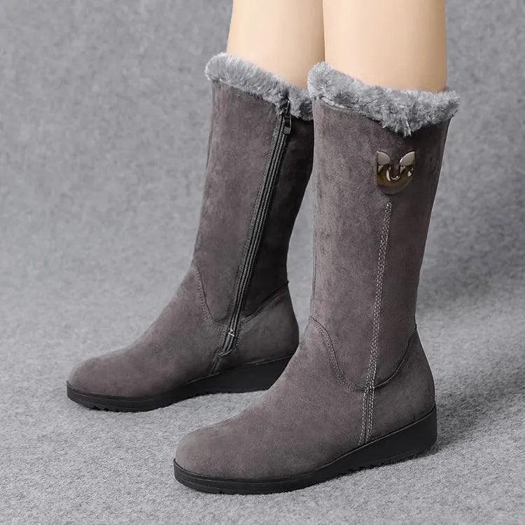 Women's Zipper Mid-Calf Winter Boots | Snow