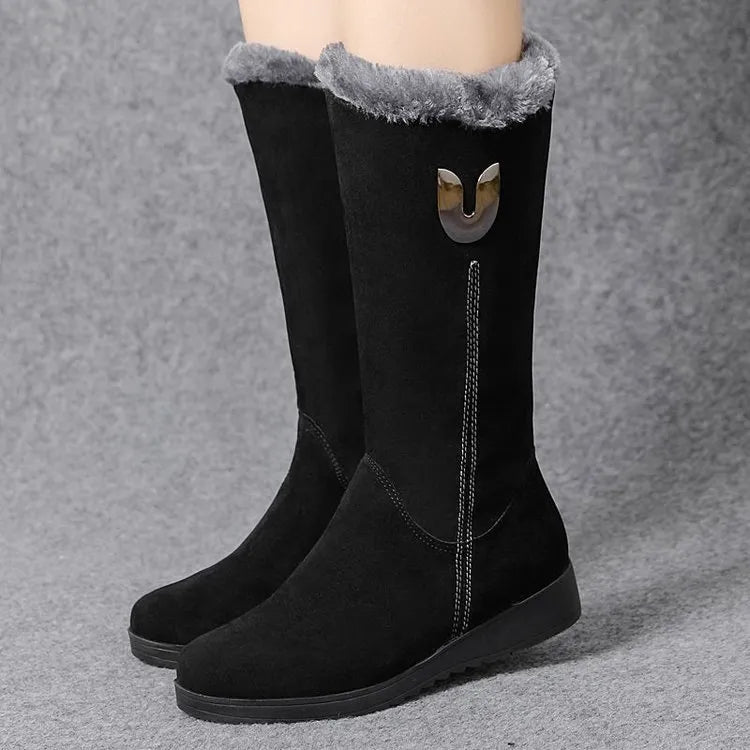 Women's Zipper Mid-Calf Winter Boots | Snow