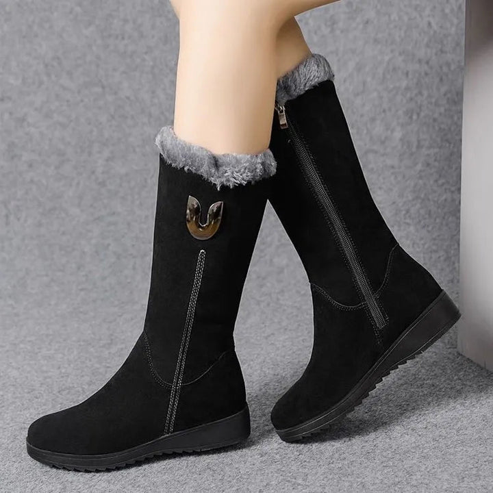 Women's Zipper Mid-Calf Winter Boots | Snow
