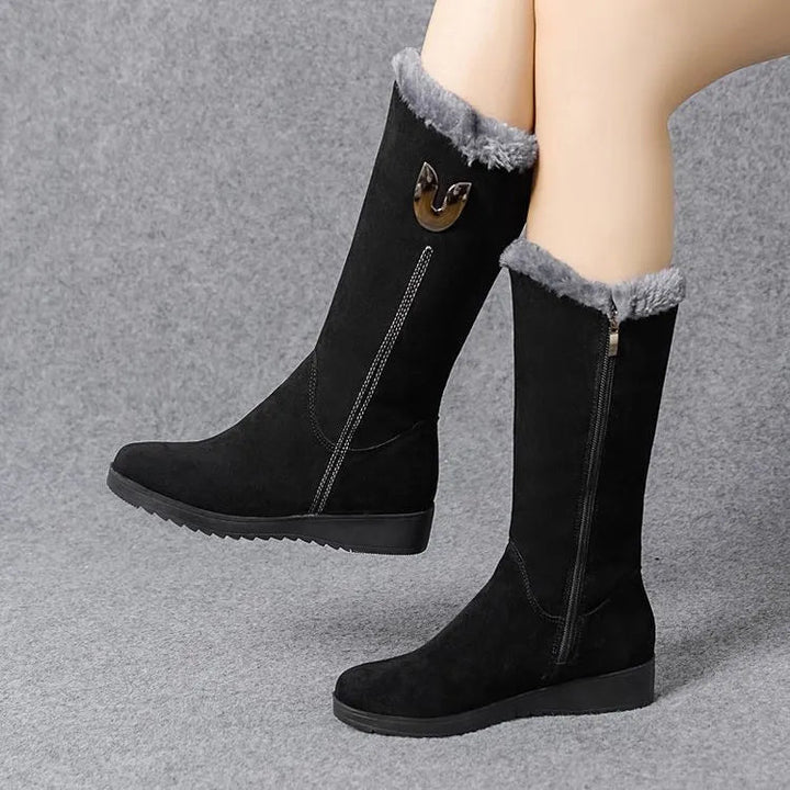 Women's Zipper Mid-Calf Winter Boots | Snow