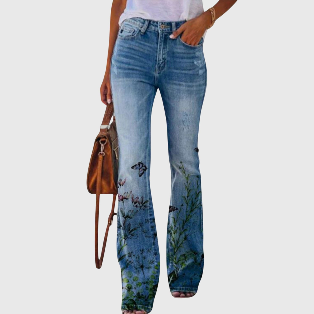 Women's Casual Summer Floral Pants | Mid Rise