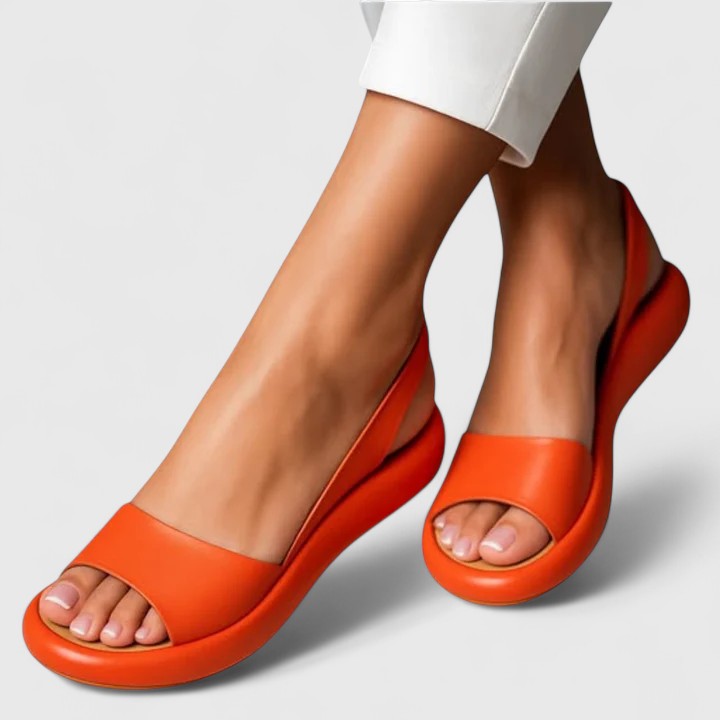 Women's Casual Solid Color Low Platform Sandals | Slingback