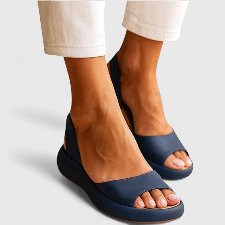 Women's Casual Solid Color Low Platform Sandals | Slingback