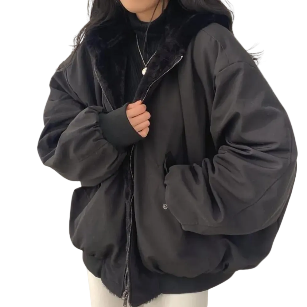 Women's Winter Oversized Jacket | Hooded
