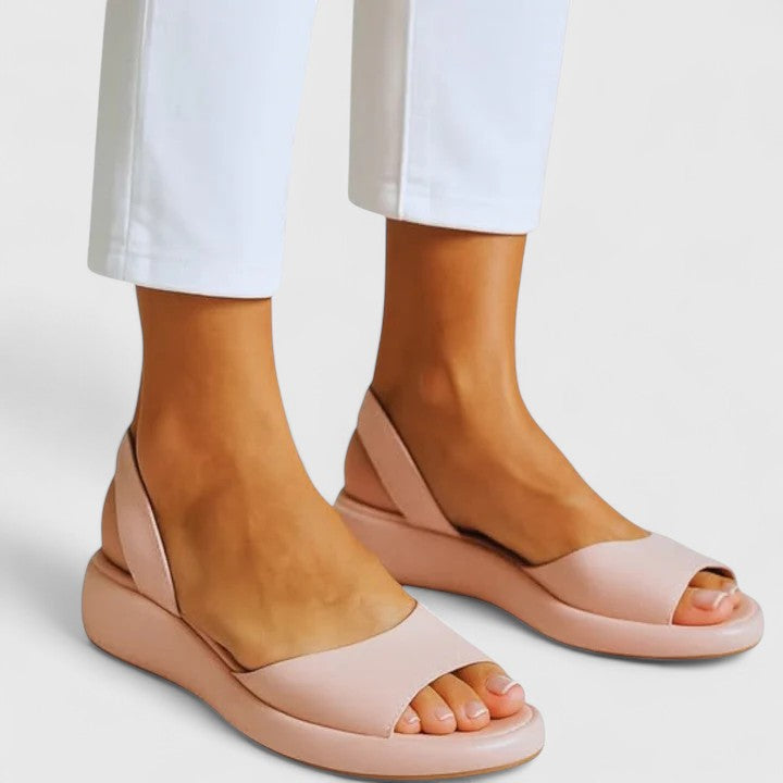 Women's Casual Solid Color Low Platform Sandals | Slingback