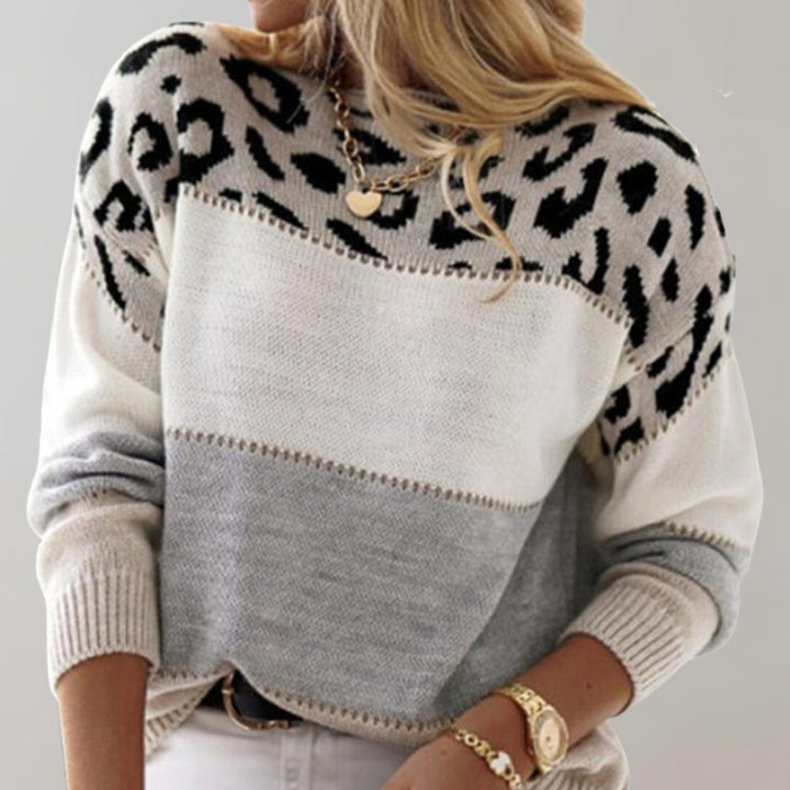 Women's Casual Knit Jumper | Leopard Print