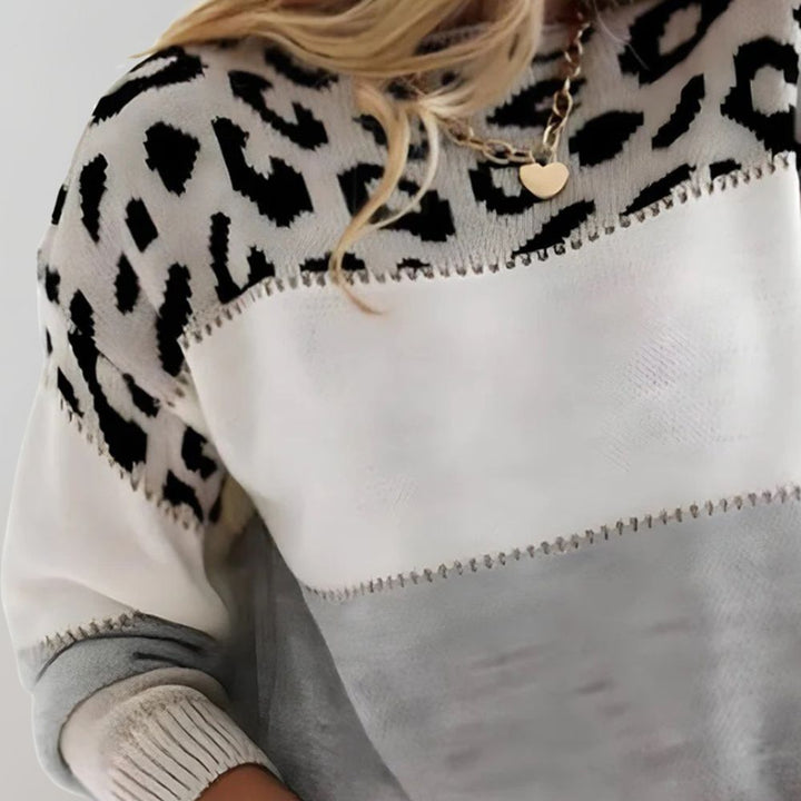 Women's Casual Knit Jumper | Leopard Print