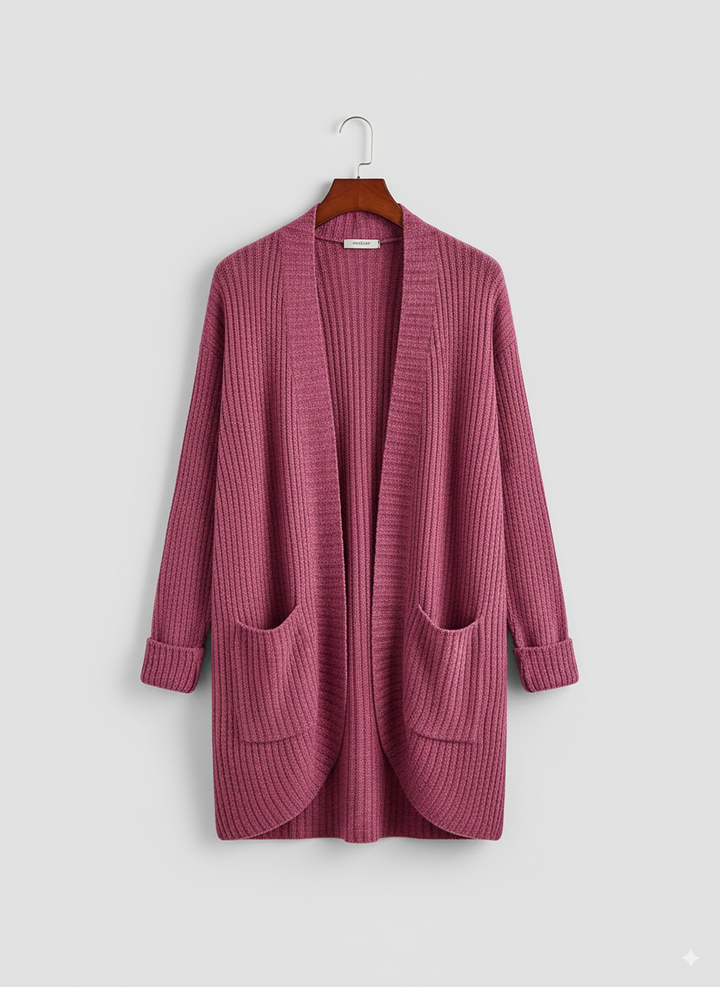 Women's Open Front Ribbed Cardigan | Winter