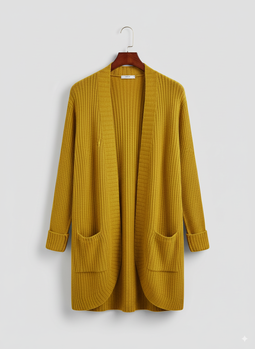Women's Open Front Ribbed Cardigan | Winter