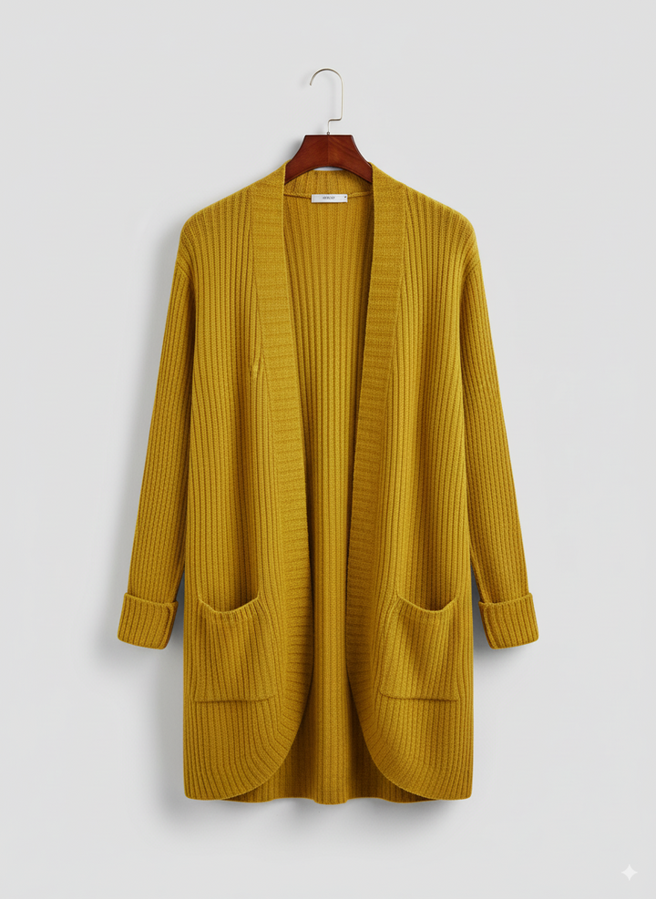 Women's Open Front Ribbed Cardigan | Winter