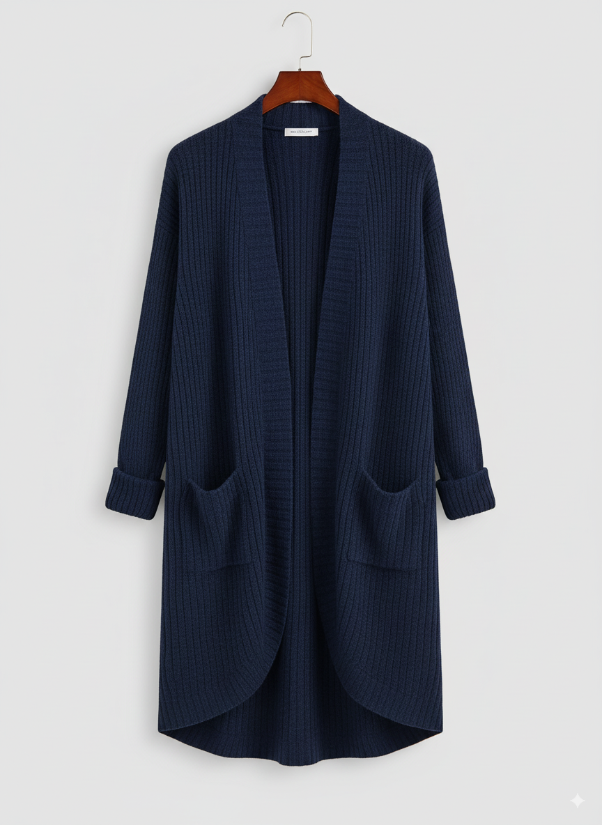 Women's Open Front Ribbed Cardigan | Winter