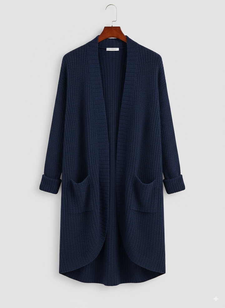 Women's Open Front Ribbed Cardigan | Winter
