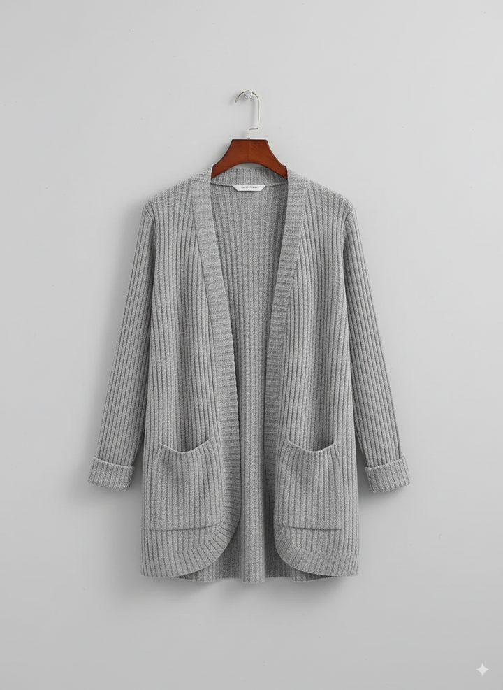 Women's Open Front Ribbed Cardigan | Winter