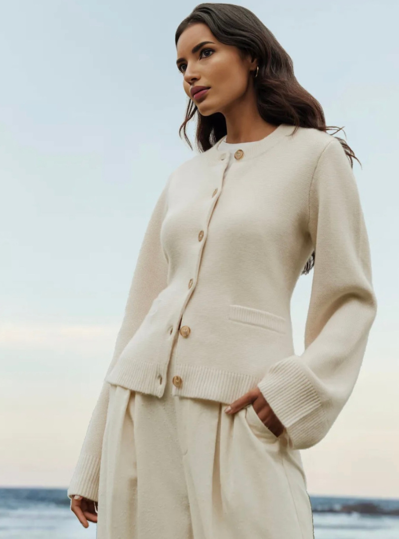 Women's Elegant Knit Cardigan | Button-front