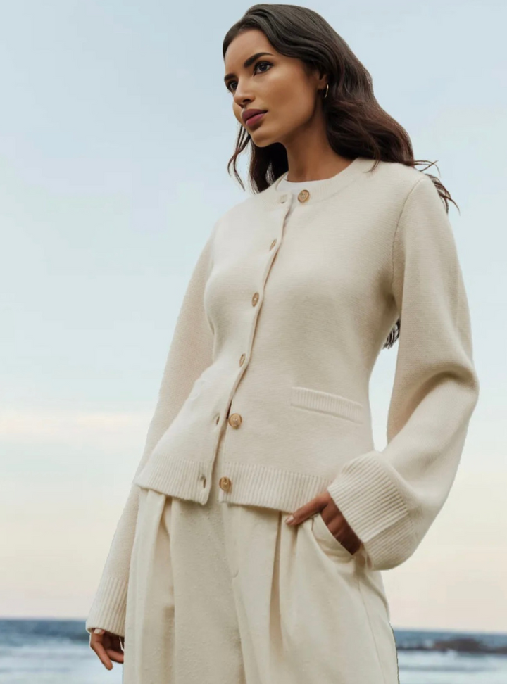 Women's Elegant Knit Cardigan | Button-front