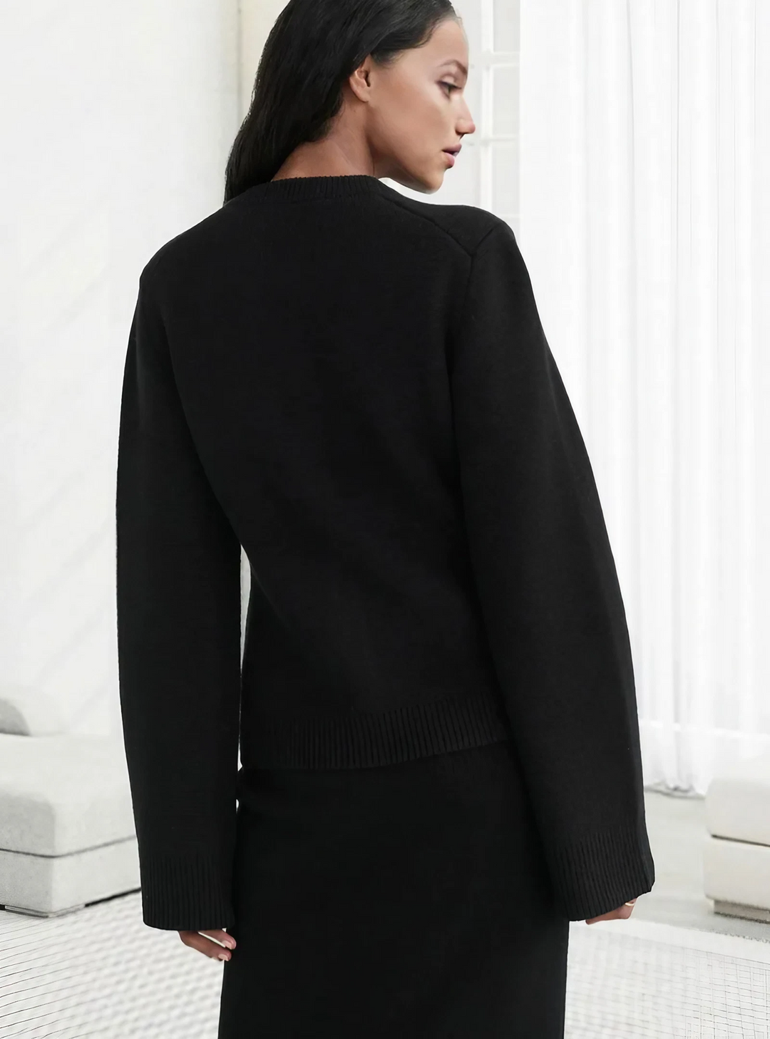 Women's Elegant Knit Cardigan | Button-front