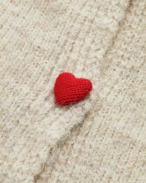 Women's Warm Cardigan | Heart Buttons