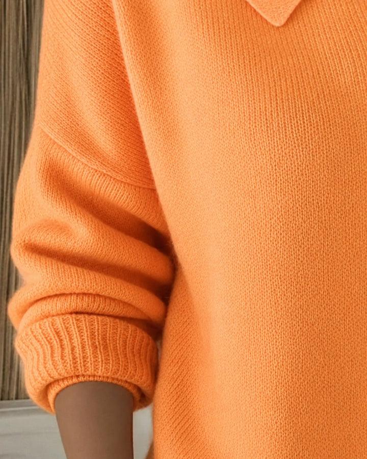 Women's Shirt Collar Knitted Cardigan | Button Down