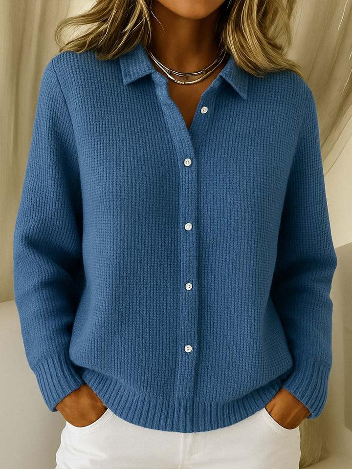Women's Collared Knit Cardigan | Button-Up