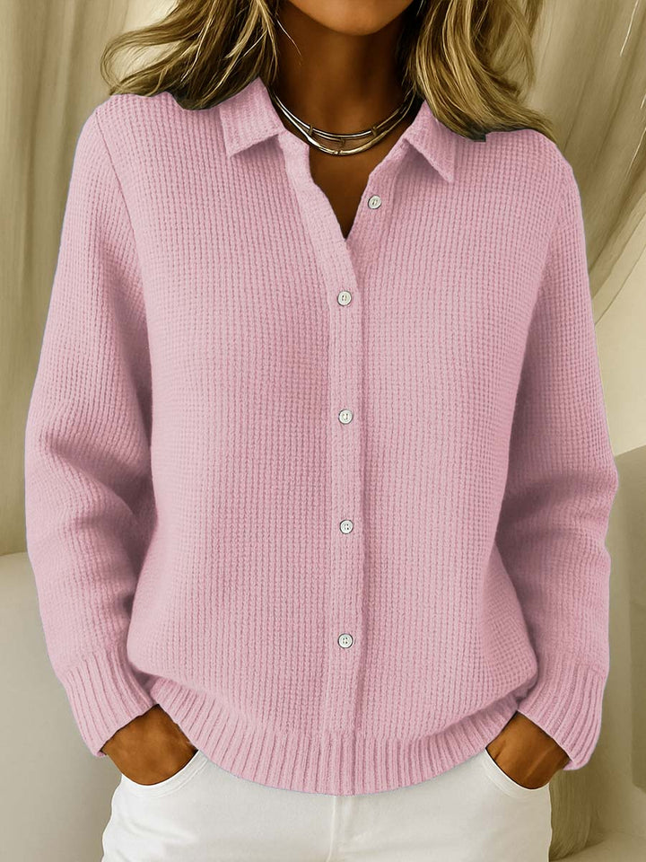 Women's Collared Knit Cardigan | Button-Up