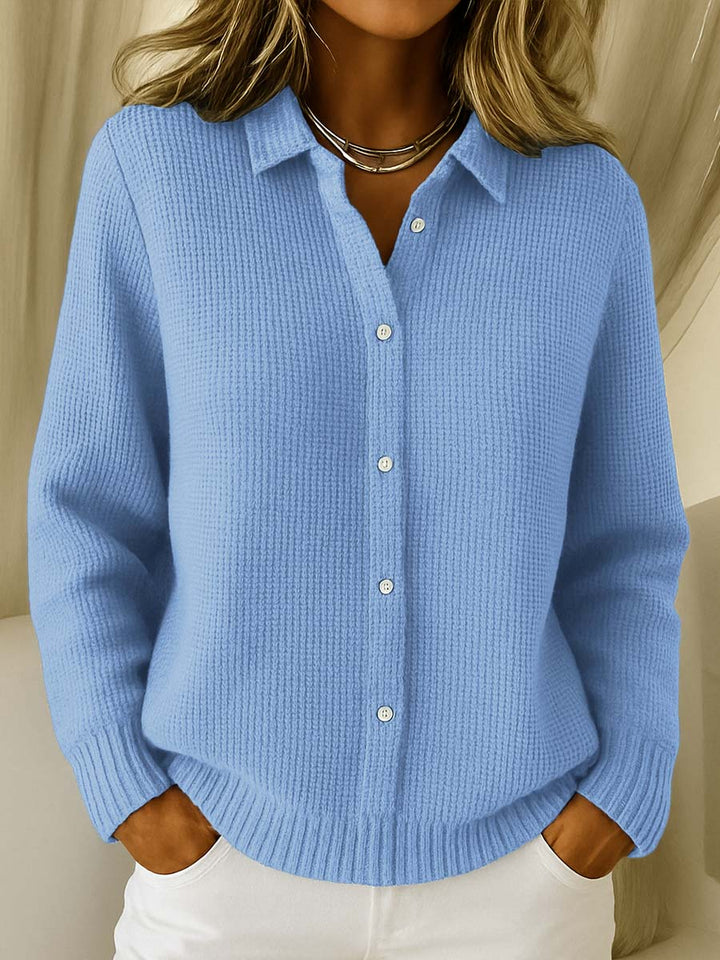Women's Collared Knit Cardigan | Button-Up