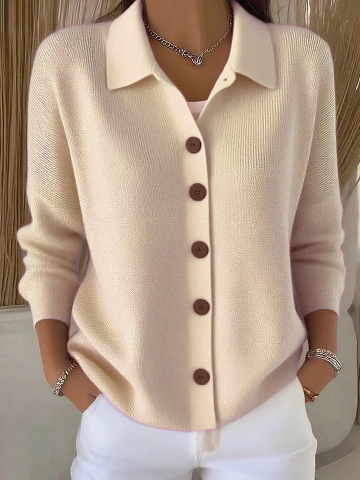 Women's Knit Button Front Cardigan | Collared
