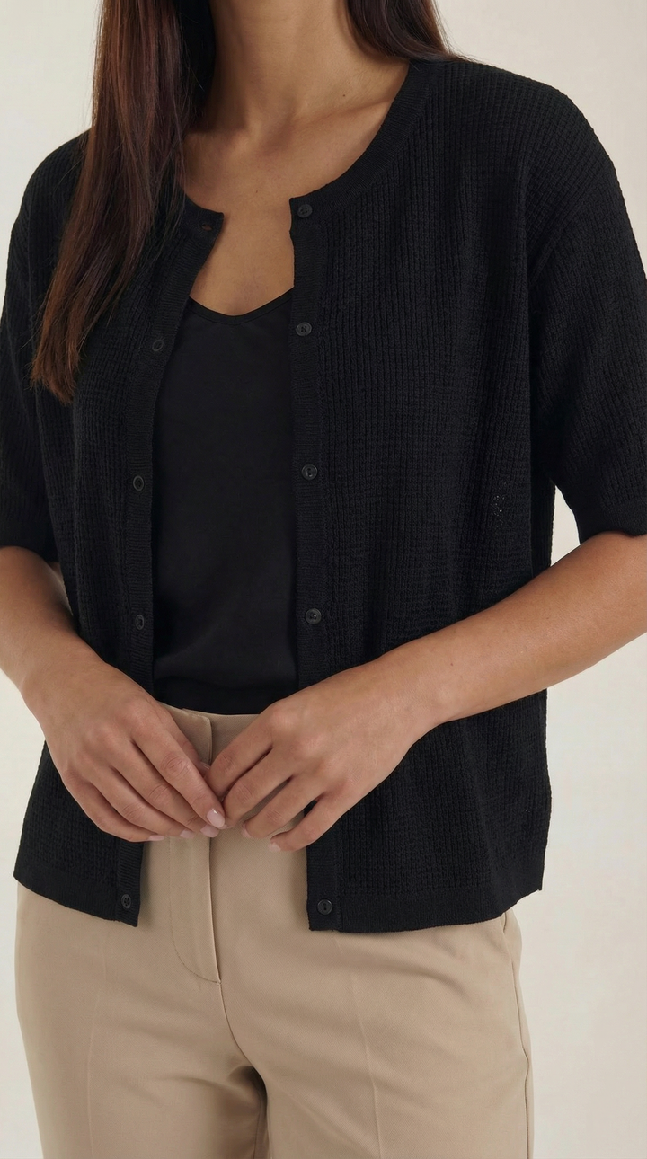 Women's Elegant Cardigan | Short-Sleeves