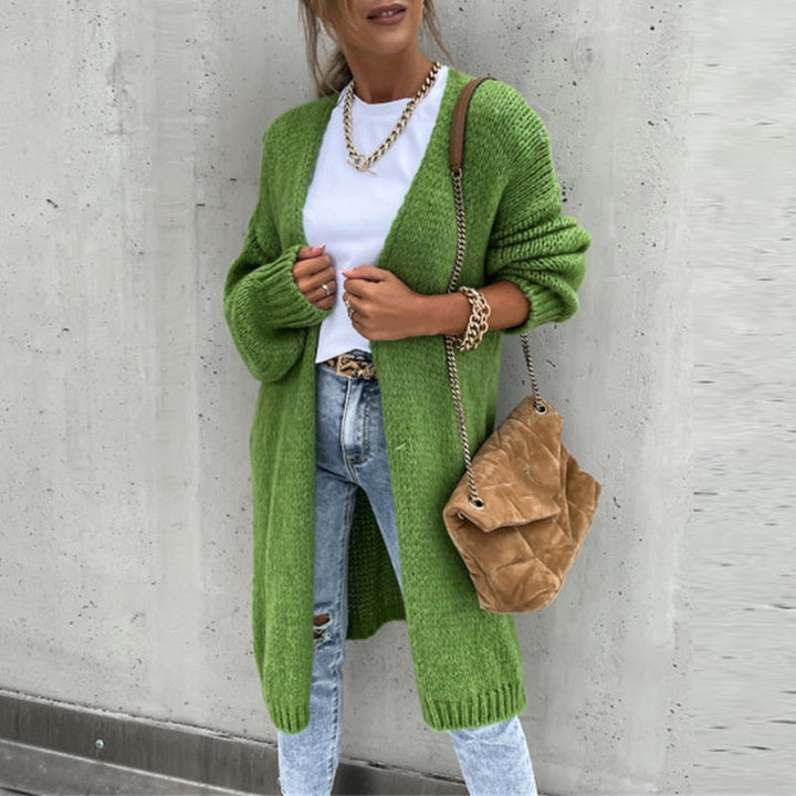Women's Long Open Cardigan | Knit