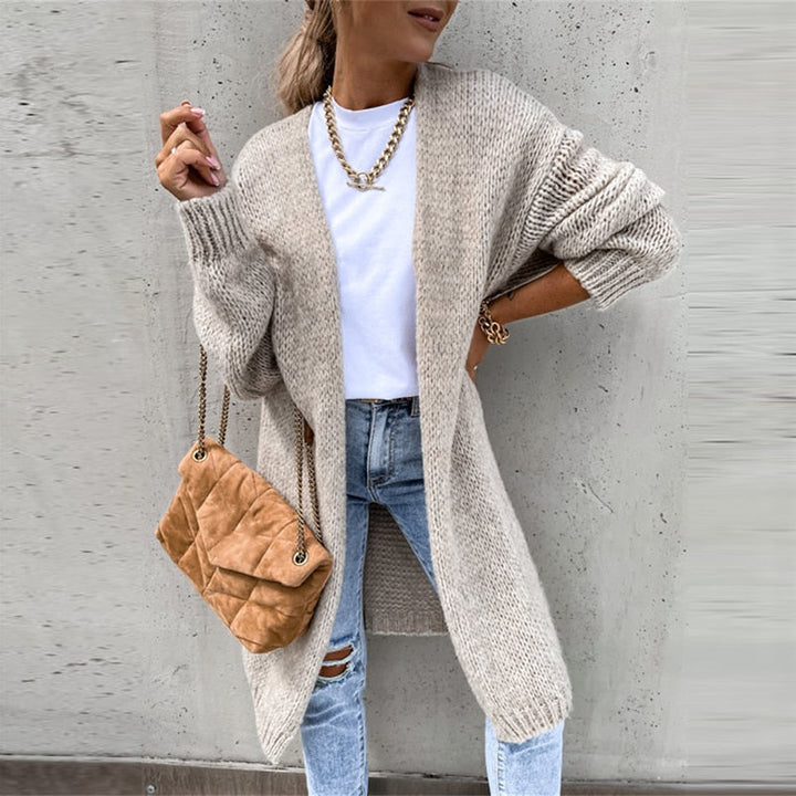 Women's Long Open Cardigan | Knit