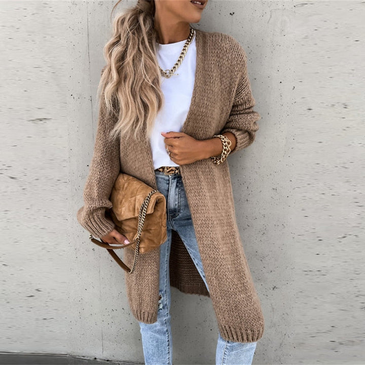 Women's Long Open Cardigan | Knit