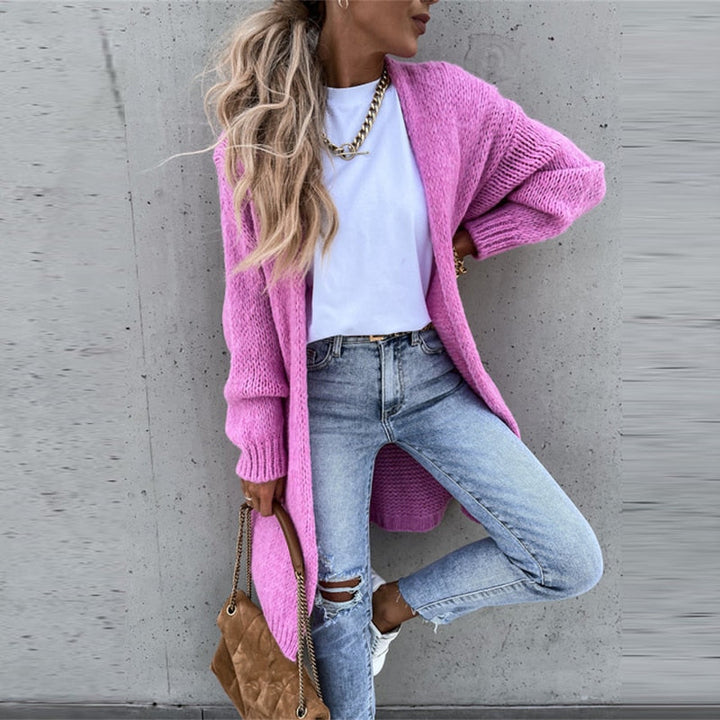 Women's Long Open Cardigan | Knit