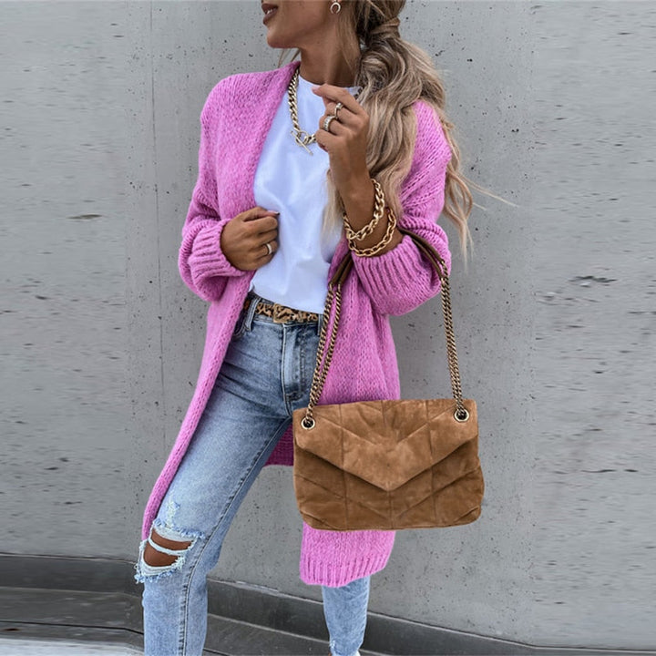 Women's Long Open Cardigan | Knit