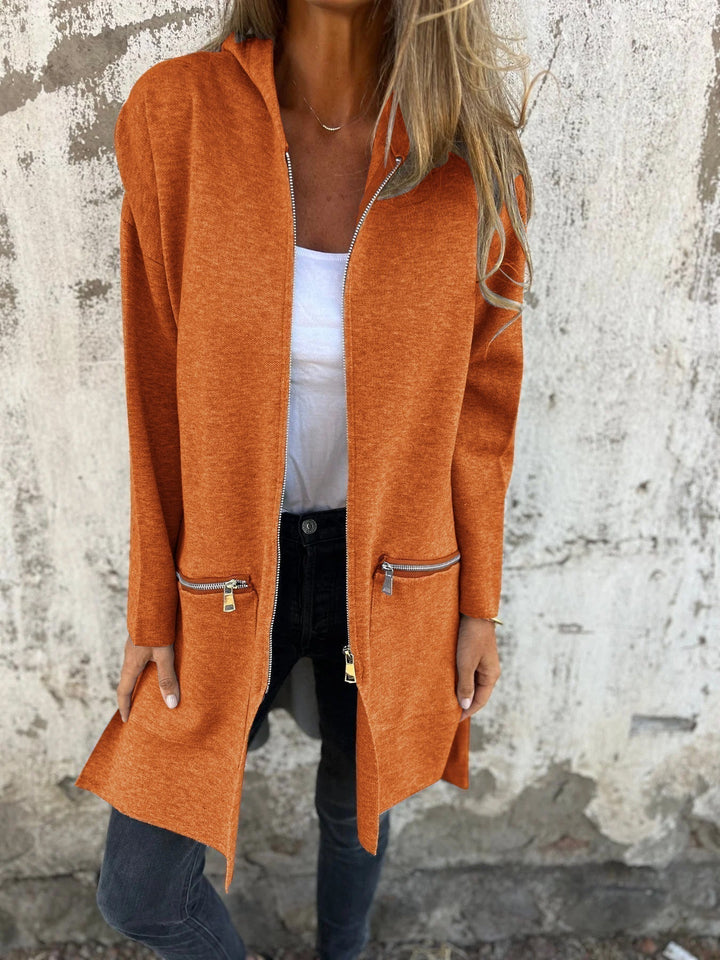 Women's Longline Zip Cardigan | Hooded