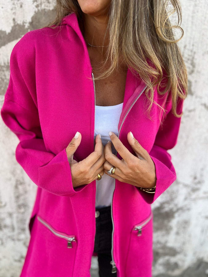 Women's Longline Zip Cardigan | Hooded