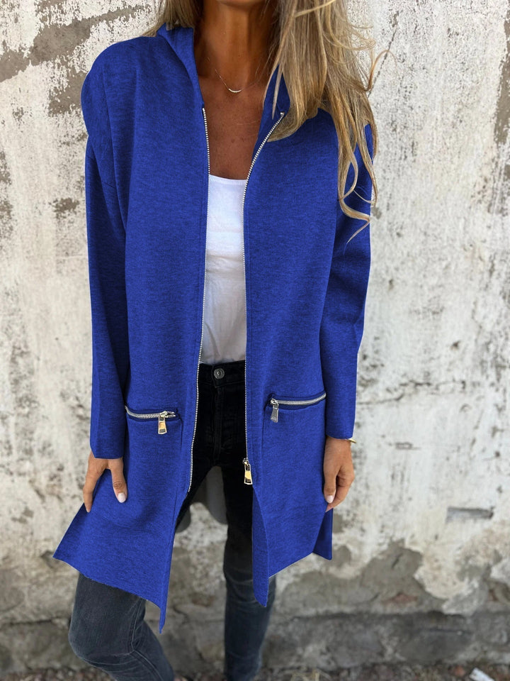 Women's Longline Zip Cardigan | Hooded