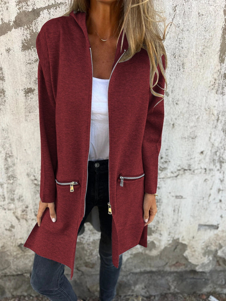 Women's Longline Zip Cardigan | Hooded