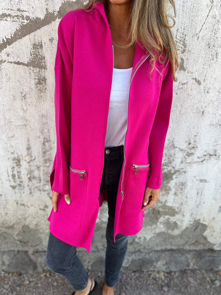 Women's Longline Zip Cardigan | Hooded