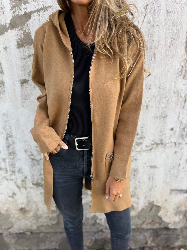 Women's Longline Zip Cardigan | Hooded