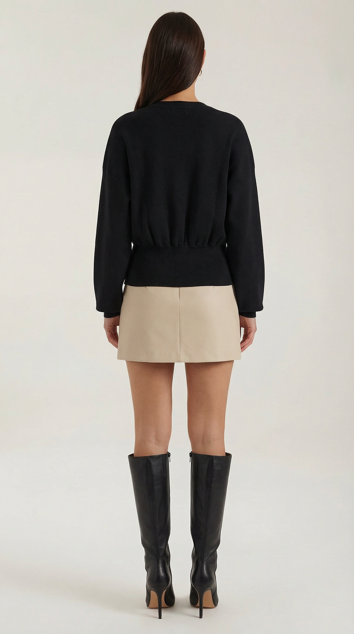 Women’s Deep V-Neck Cardigan | Single-Button