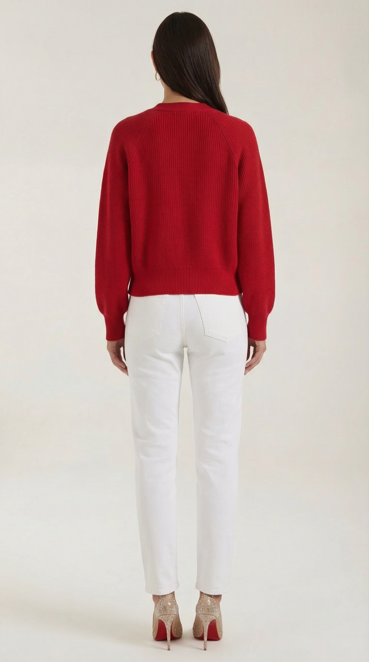 Women's V-Neck Cardigan | Button Closure