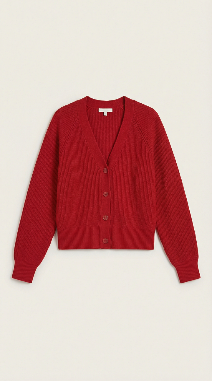 Women's V-Neck Cardigan | Button Closure