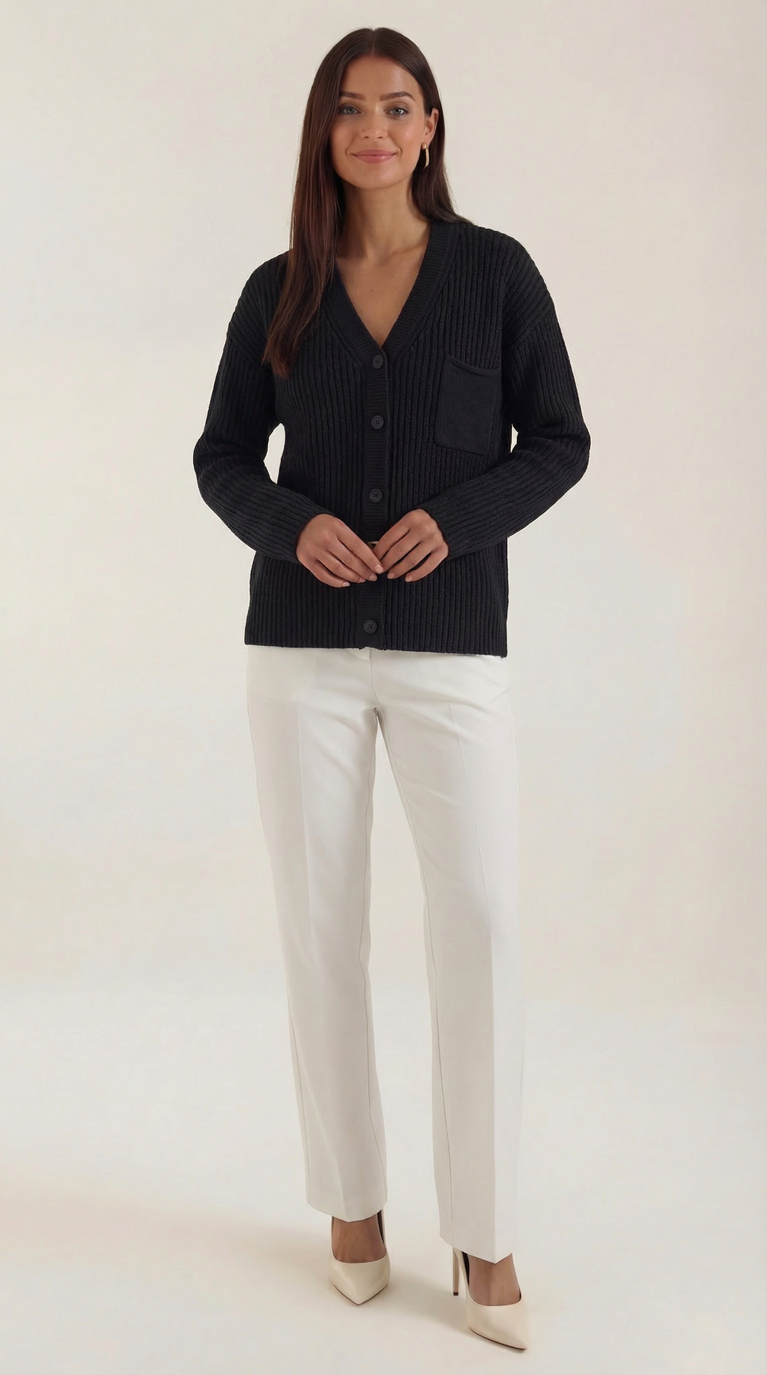 Women's Button Knit Cardigan | Oversized